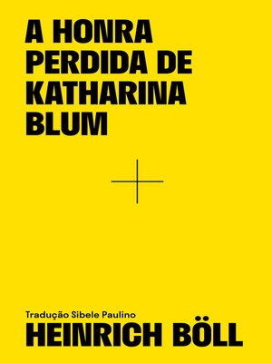 cover image of A honra perdida de Katharina Blum
